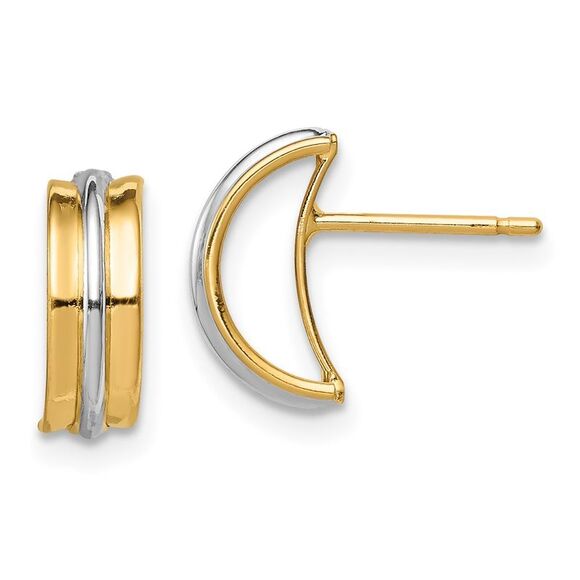 Kazi Luxury 14k Yellow Gold w/Rhodium Madi K Post Earrings